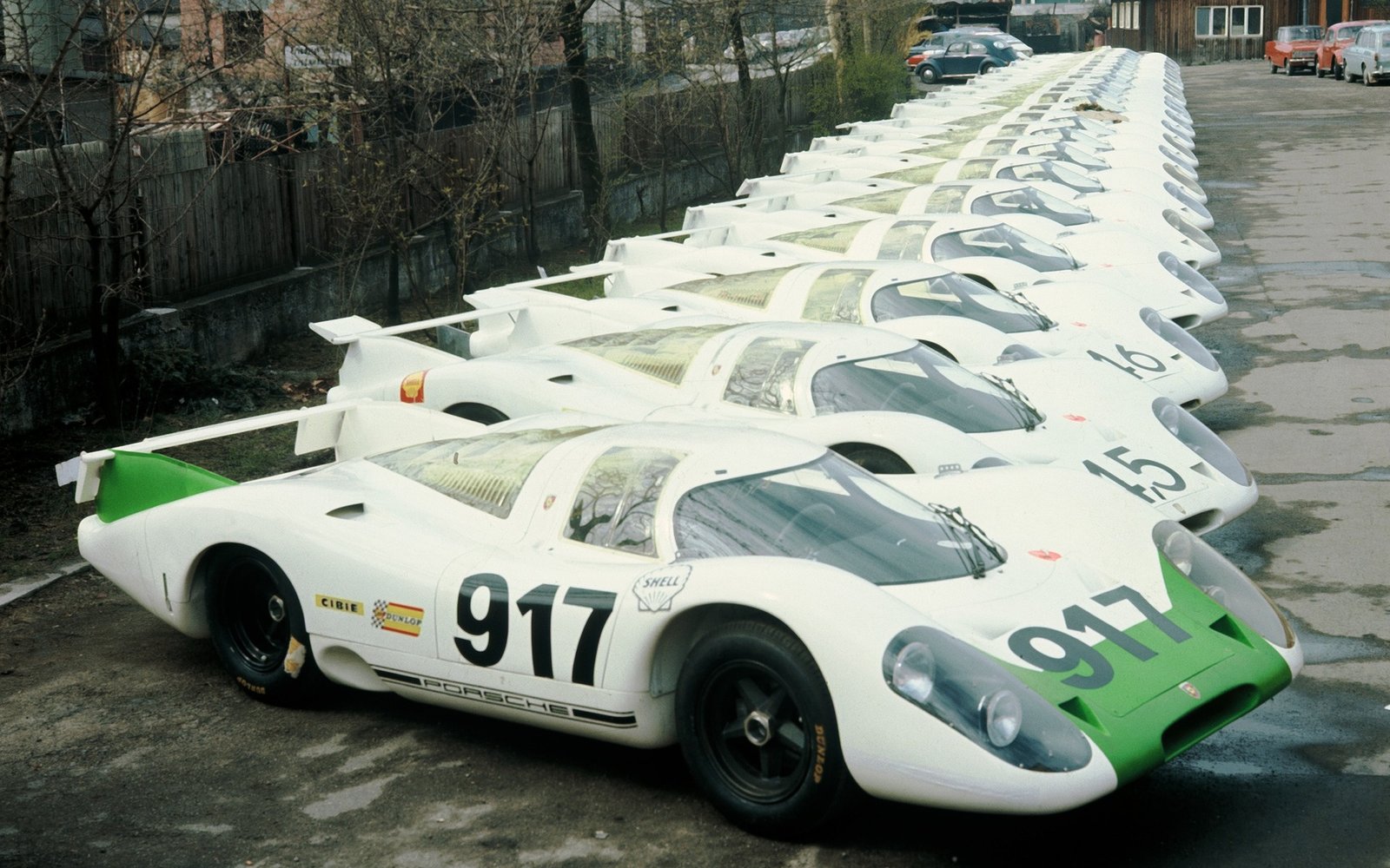 Alignement des Porsches 917